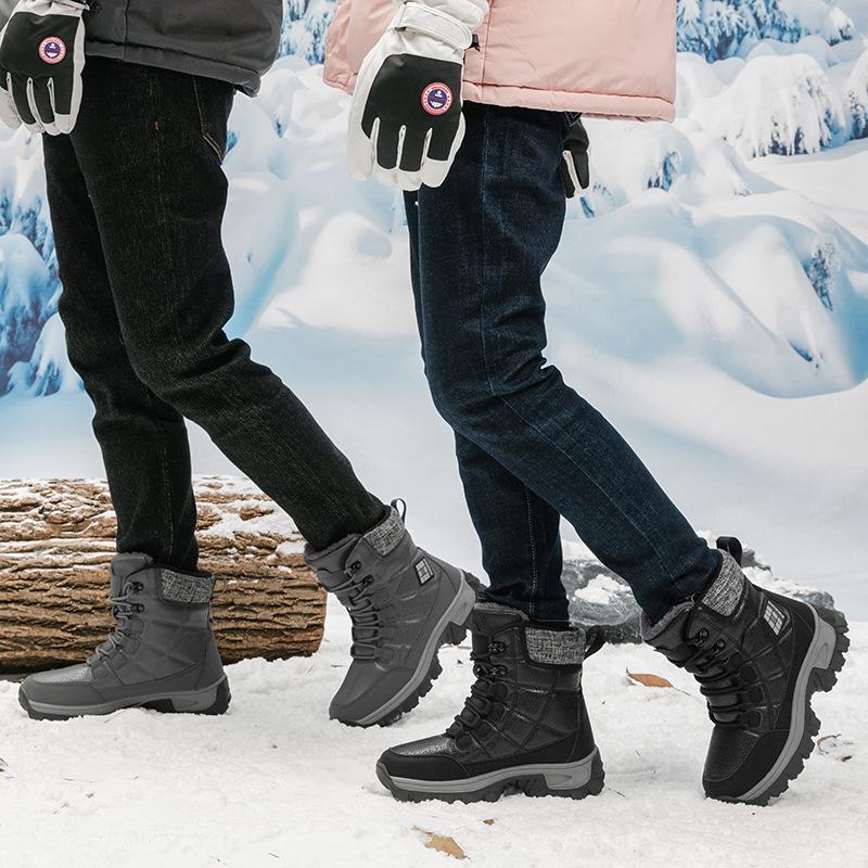 Foreign trade new winter snow boots men's and women's outdoor travel thickened warm high-top cotton shoes wild hiking hiking shoes