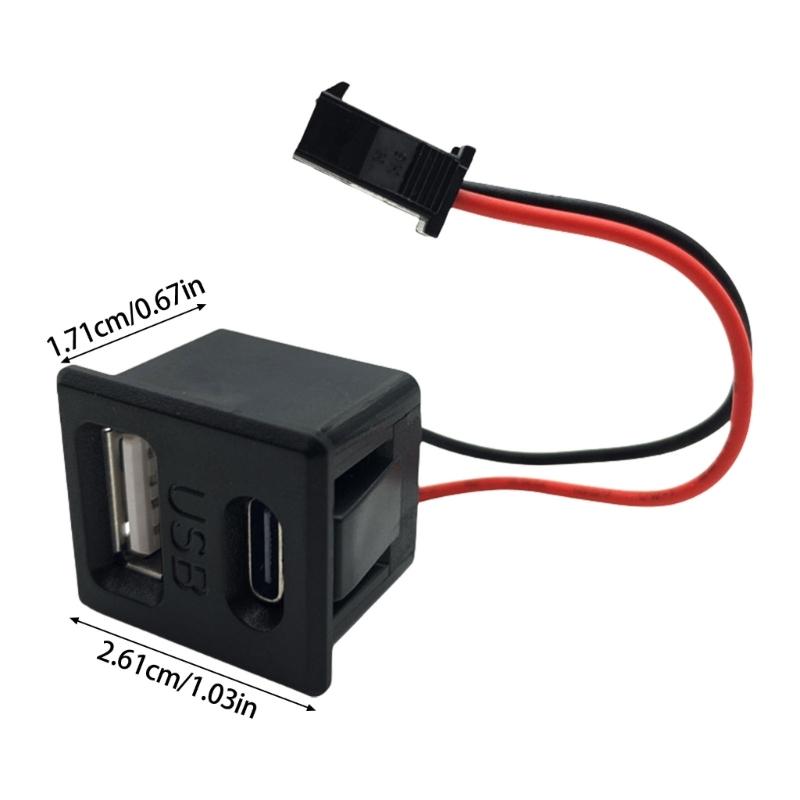 Pack Of 3 Snap In Power Outlet With Integrated USB And Type C Port For Efficient Multiple Device Charging