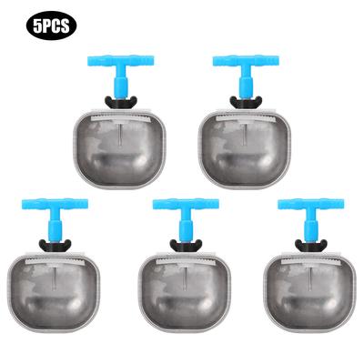 5 Pezzi Acciaio Inossidabile Abbeveratoio Automatico a Nipplo per Conigli Ciotola per Bere Abbeveratoio Accessorio per Fattoria Ciotola Grande