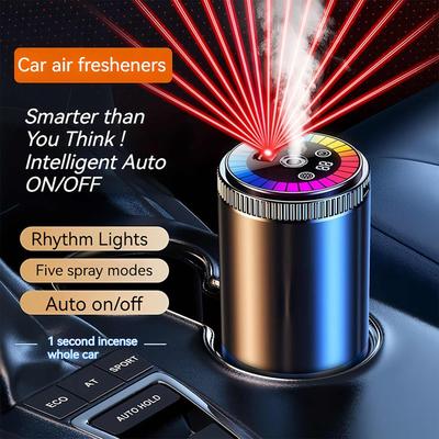 Inteligentný osviežovač do auta s projekciou oblohy, 50 ml difuzér parfumovaných osviežovačov, 6 mesiacov dlhá výdrž pre auto, RGB svetlá synchronizované s hudbou, Auto O
