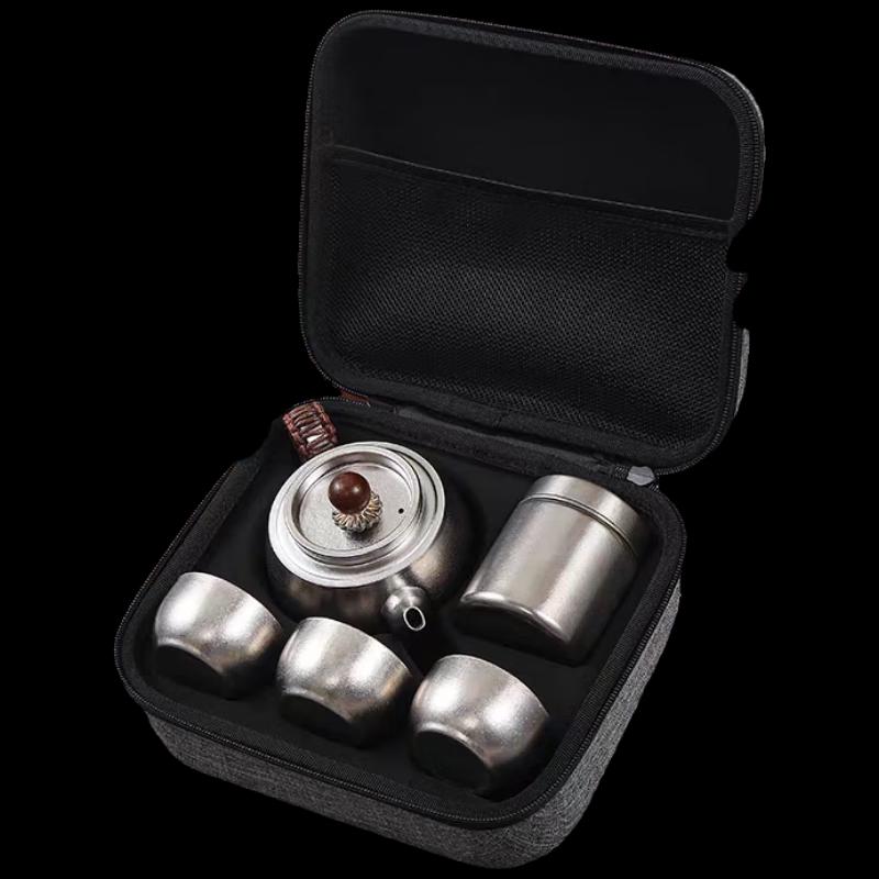 Jiu Xi Lu Pure Titanium 5-Piece Tea Set