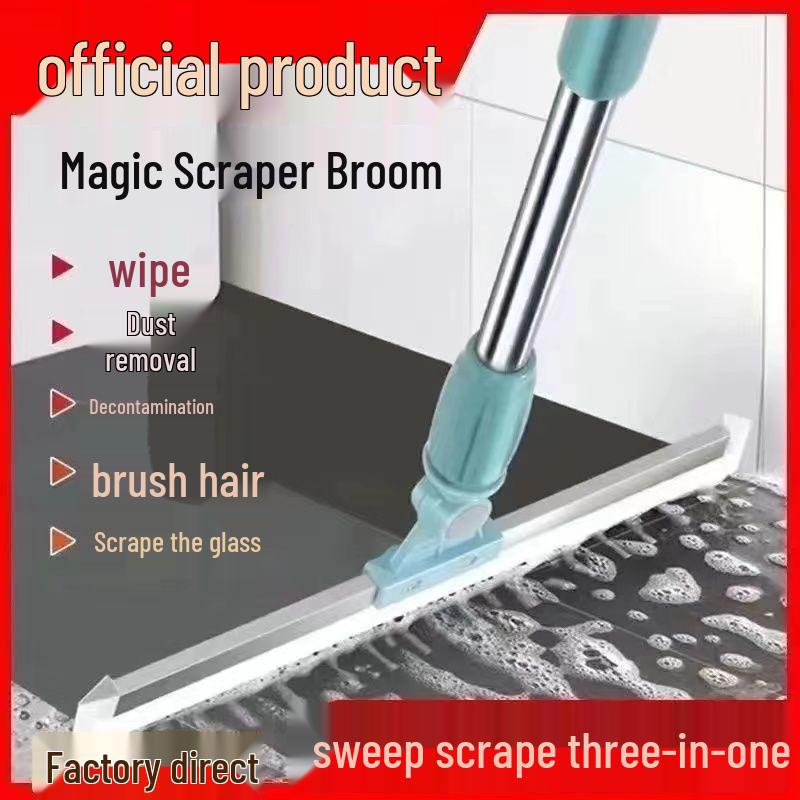 

Retractable Silicone Broom & Squeegee for Kitchen and Bathroom Floors 35cm retractable magic broom