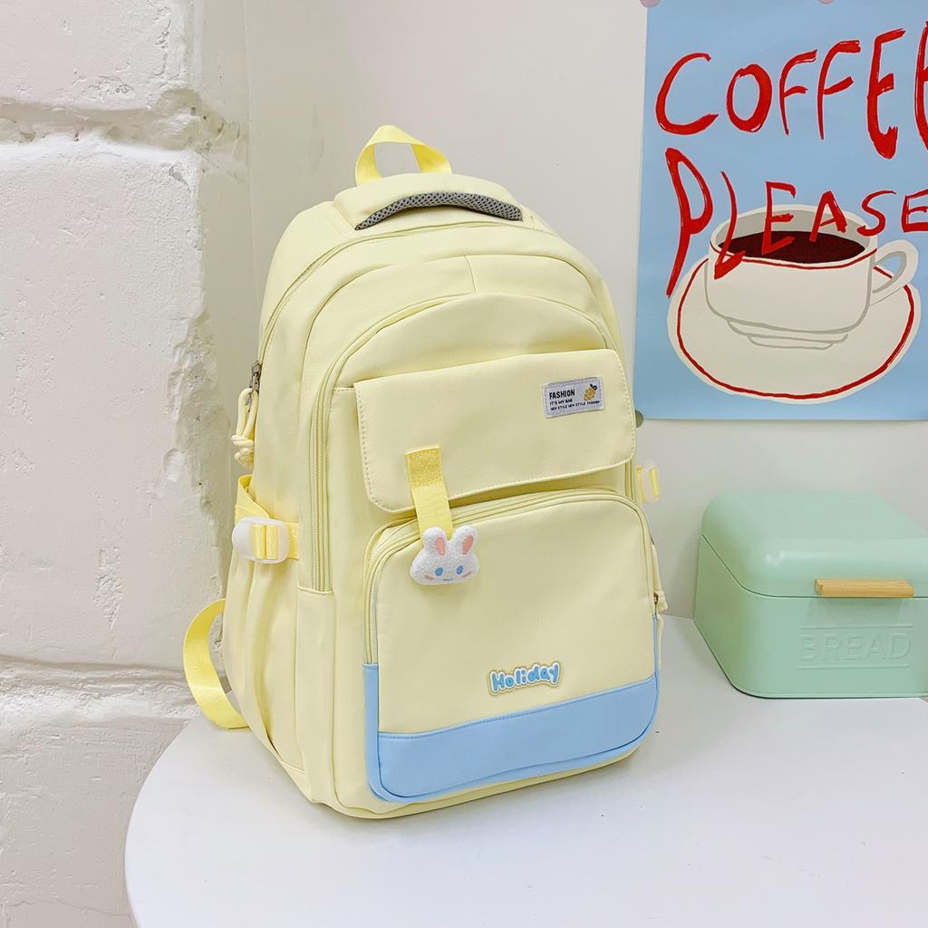 Schoolbag Backpack Women's Large Capacity High School Student School Bag Elementary School Junior High School Campus Korean Edition Tide Leisure 