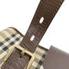 BURBERRY Nova Check BIG buckle Tote Bag Shoulder Bag PVC Brown Women Used