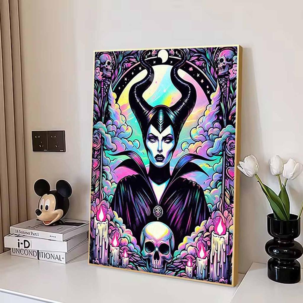 Full Round Diamond Painting Evil Witch Princess Art Rhinestone Picture Mosaic DIY 5D Cross Stitch Embroidery Home Decoration