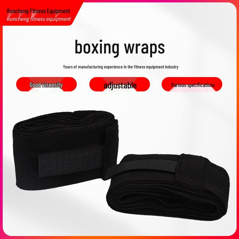 Elastic Sports Boxing Hand Wrap – Sweat Absorbing Wrist and Hand Protection for Sanda and Boxing. Black чёрный