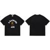 T-shirt a maniche corte con stampa di scimmia a cartoni animati per adolescenti, abbigliamento casual