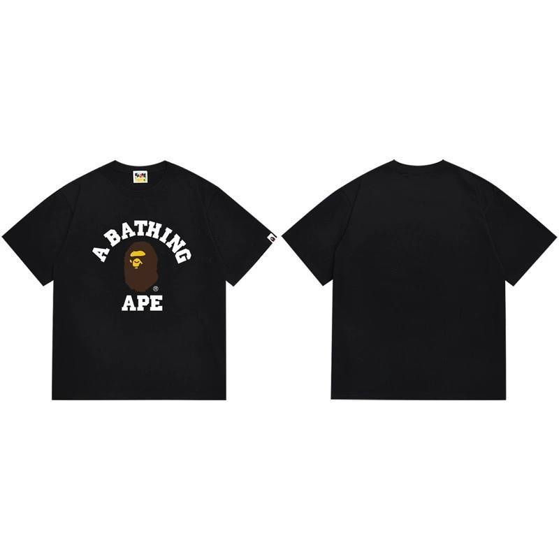 T-shirt a maniche corte con stampa di scimmia a cartoni animati per adolescenti, abbigliamento casual