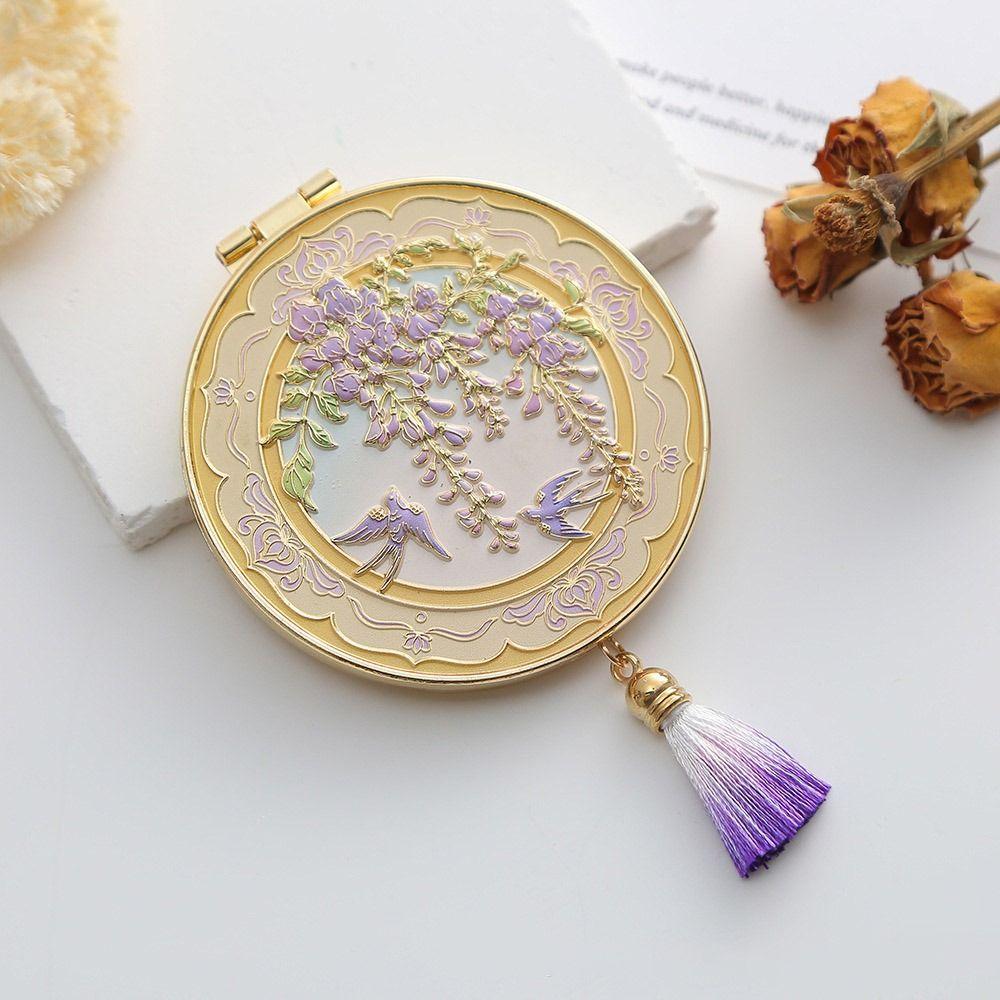 Kosmetikspiegel im chinesischen Stil Tragbarer Handspiegel Exquisiter Make-up-Spiegel für Studentinnen