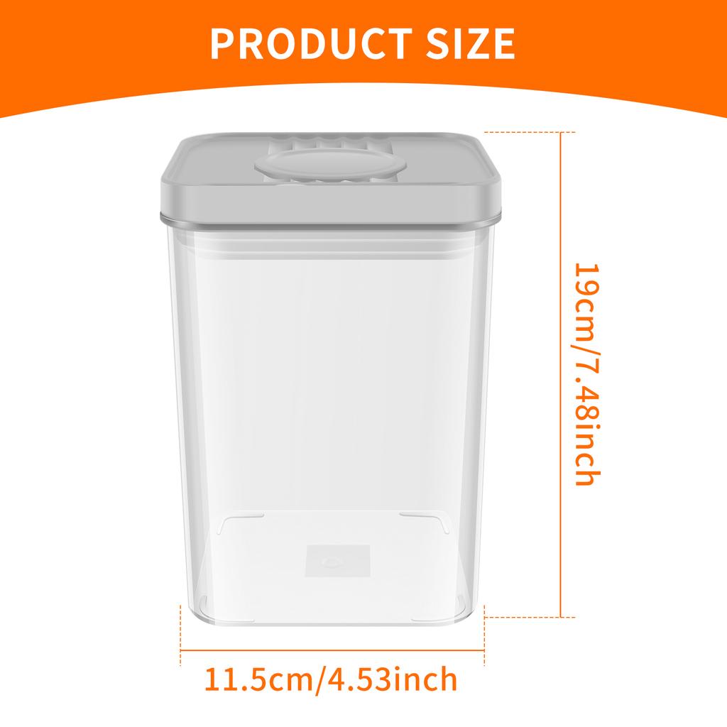 1,6/2,6L Lebensmittel-Vorratsgläser Küchen-Müsli-Aufbewahrungsbehälter mit Pop-Deckeln Wiederverwendbar BPA-frei Lebensmittelorganisation für Heimküchen