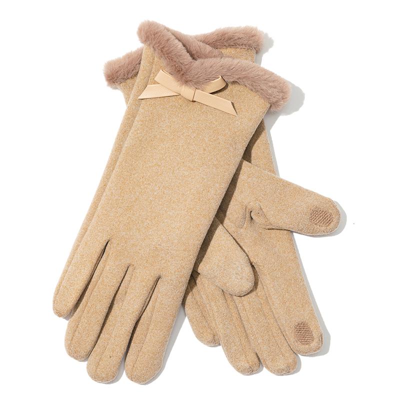 Women's Winter Thick Plush Gloves Fashion Warm Suede Imitation Cashmere Outdoor Guantes Lady Touchscreen Driving Mittens