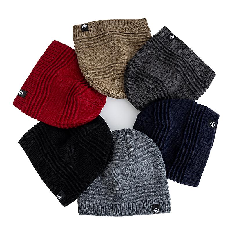 New Style Unisex Fur Lined Beanie Hat Keep Warm Winter Hat Thick Hat For Men And Women Snow Label Fashion Winter Cap