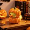 Resin Art for Home Entrance Halloween Pumpkin Duck Ornament, Stacked Yellow Cute Desk Accessories Figurines, Mini Desktop Decor Party Decorations