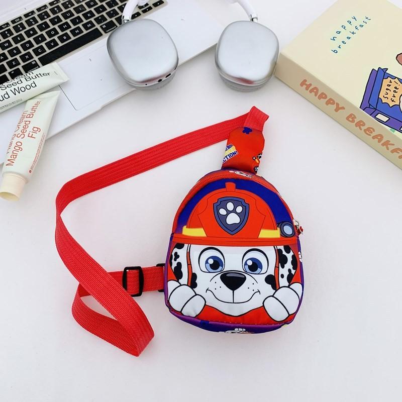 Paw Patrol Cartoon Kids Chest Bag With Polyester Print For Daily Use