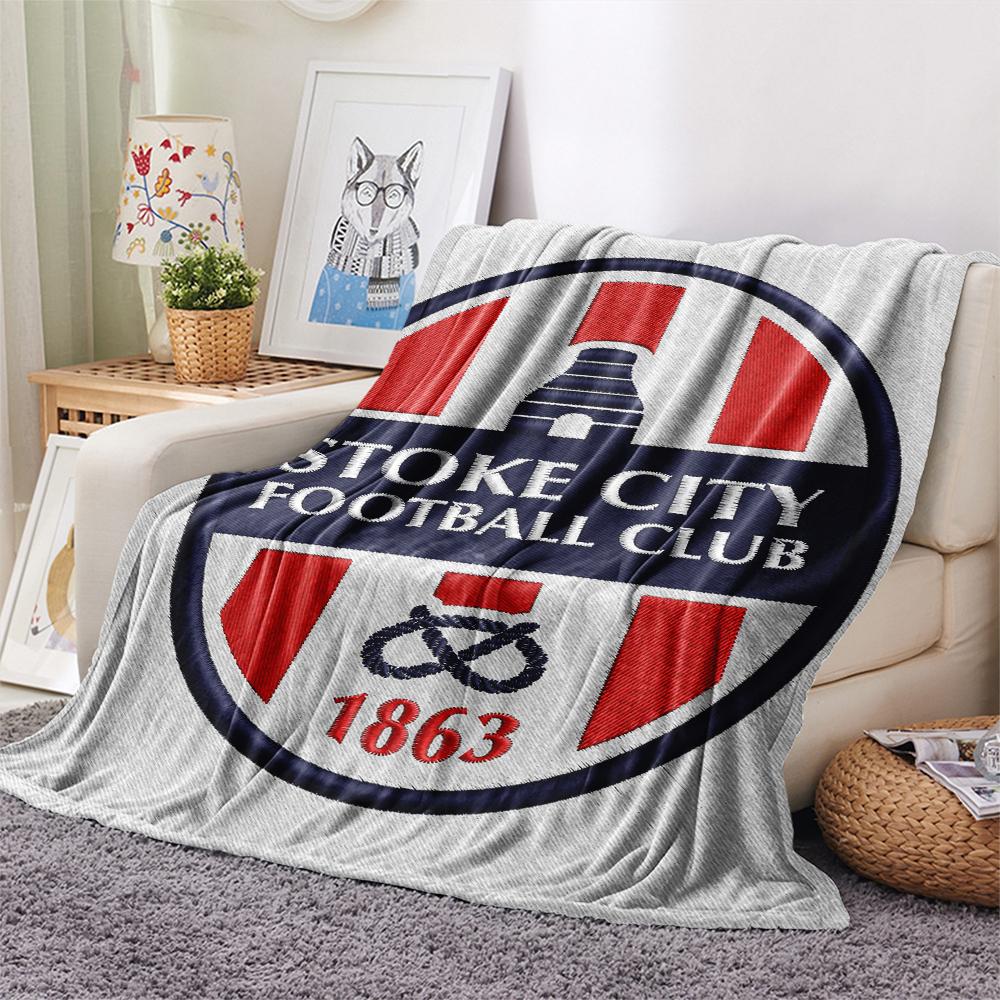1 ΤΕΜ. Κουβέρτα Φανέλα με Εκτύπωση Stoke City FC, Υψηλής ποιότητας Άνετη για Όλες τις Εποχές, Διακόσμηση Σπιτιού, Ζεστασιά και Άνεση, Ιδανική για Χριστουγεννιάτικα Δώρα182