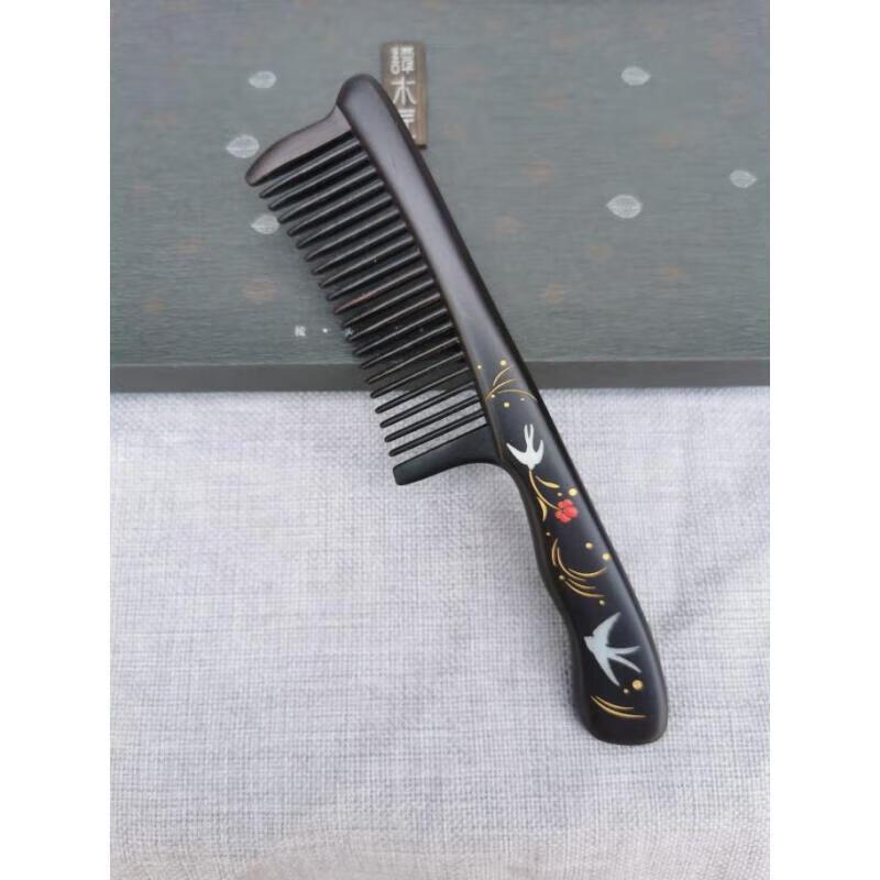 Tan Mu Jiang Inlaid Rosewood Comb Gift Set - Swallow Pattern