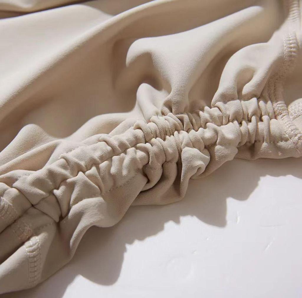 High-Waisted No-Line Yoga Shorts with Drawstring - Nude Feel, Hip Lift, Three-Point Style for Women