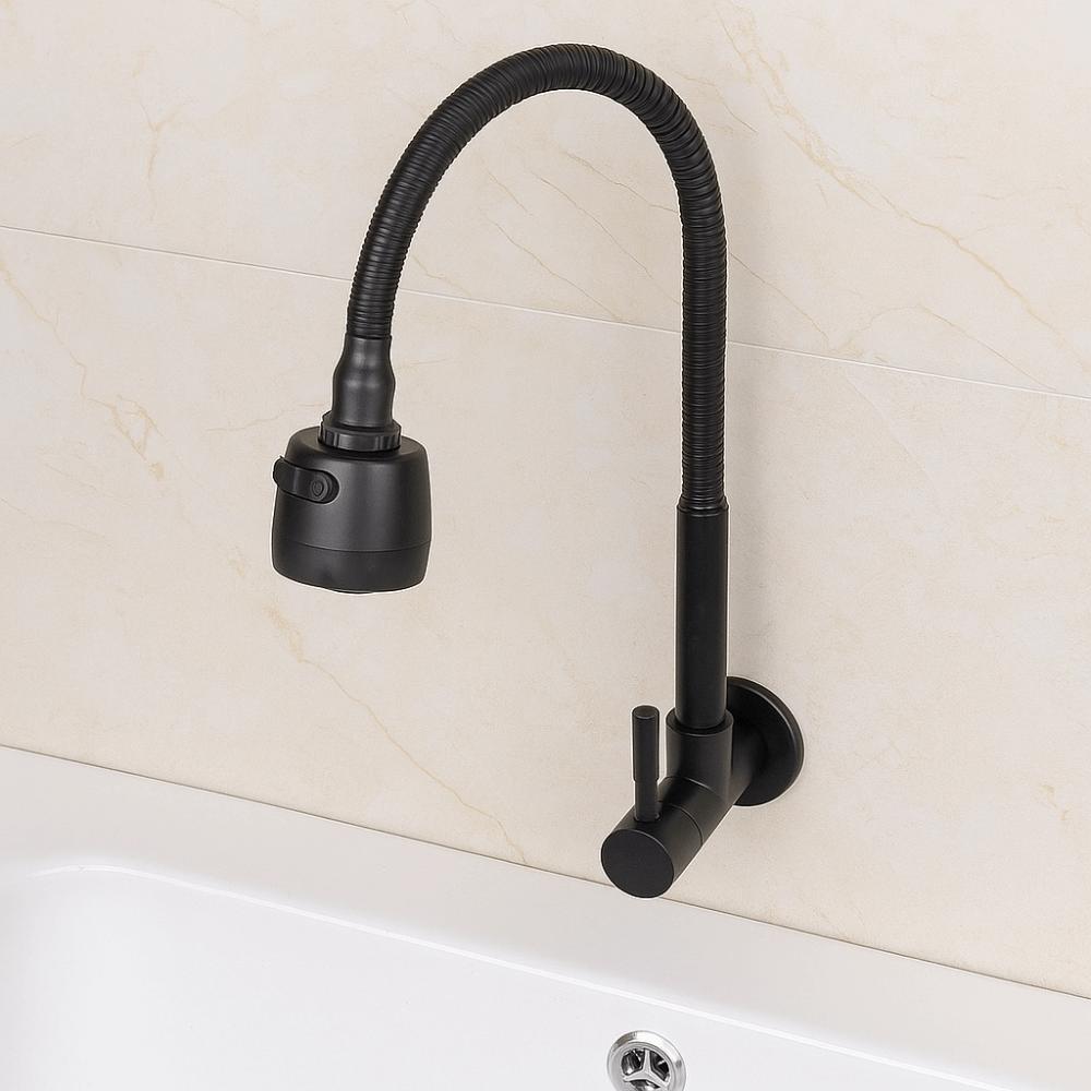 Wall Mounted Single Cold Water Tap Rotatable Sink Faucet Household Water Tap Nozzle  Restaurant
