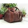 Średnio brązowa skórzana torba weekendowa Hunter Damskie torby i torebki Męska torba nocna dla osób starszych, wyprzedaż noworoczna