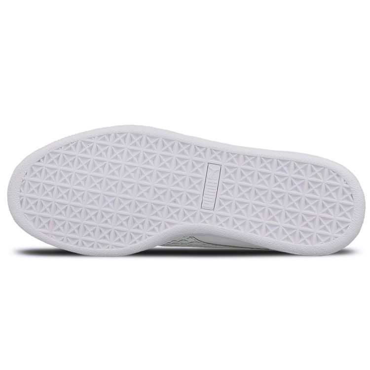 Puma Basket Heart Oceanaire Leather Lightweight Balance Low Top Sneakers Women Sneakers White 366443-02