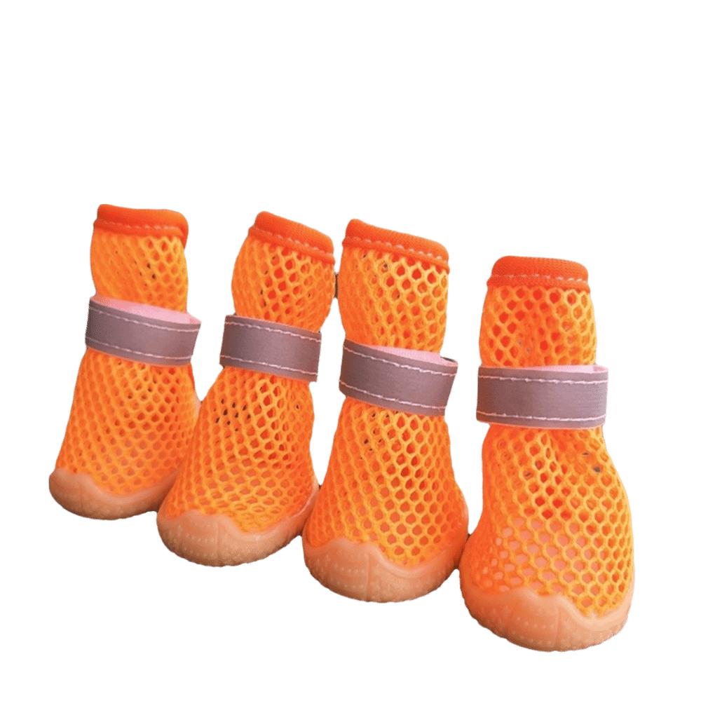 Wear Resistant Dog Mesh Shoes Adjustable Pet Paw Protector Anti Slip Dog Shoes  Walking Outdoor