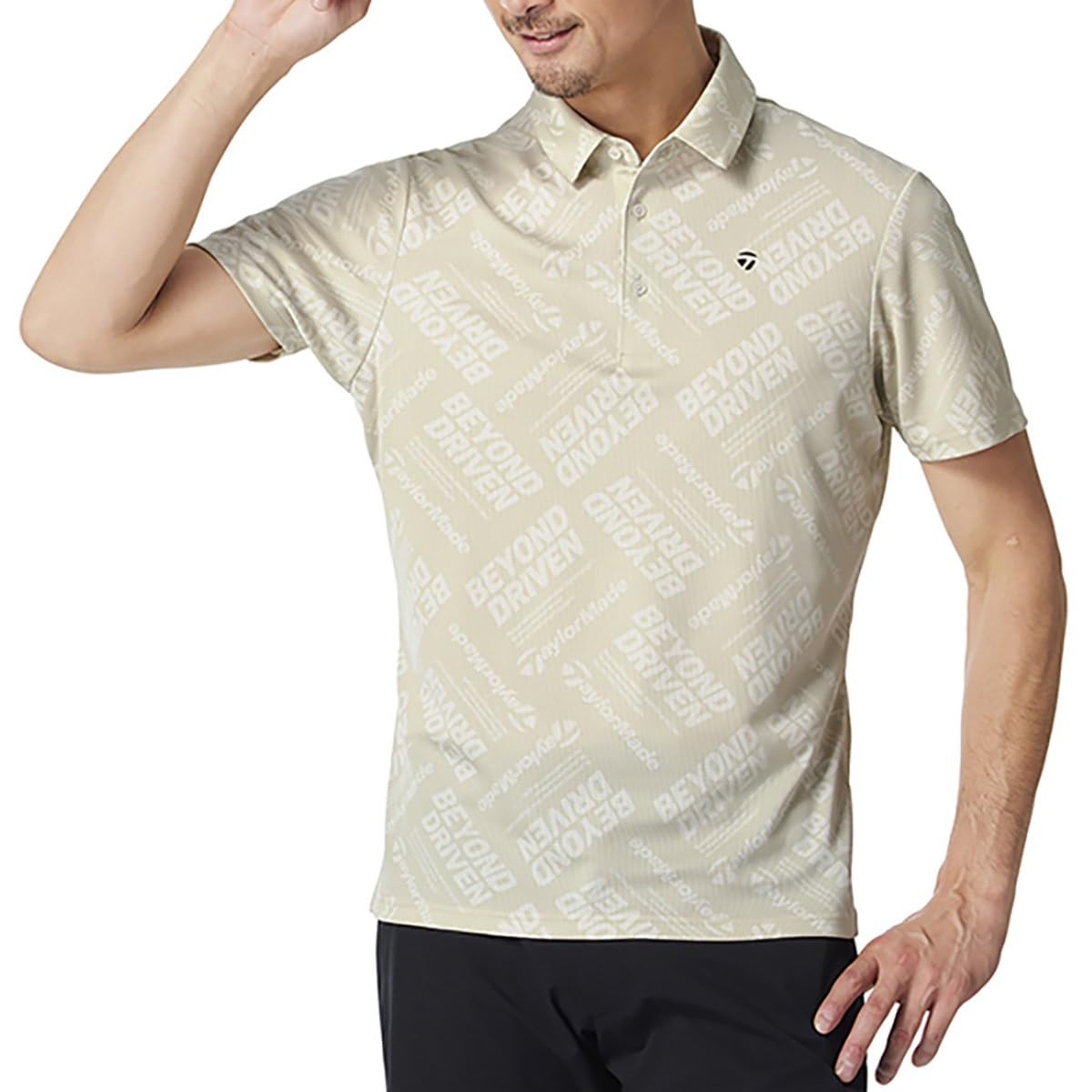 

TaylorMade T-ICE Golf Timistik S/S Polo Shirt, Beige, XO, Men s, 2025SS, UN645