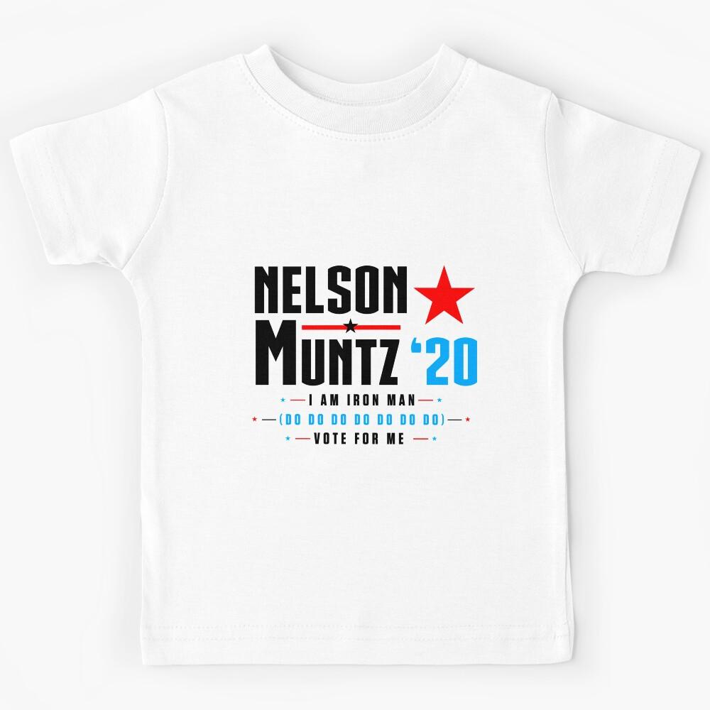 Vote Nelson Muntz 2020 Simpsons Election (Black) Kids T-Shirt 150
