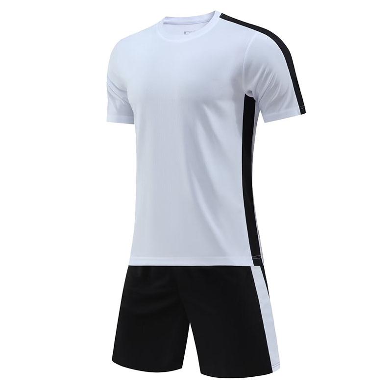 

Soccer Uniforms Football Clothes Men Women Team Jersey Short Set Training Sports Wear 3XL білий