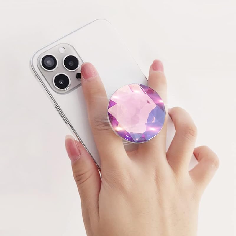 ZOSTLAND Fashion Bling Crystal Phone Ring Universal 360°Adjustable Phone Case Finger Grip Stand Holder Desk Stent Mount Car Hook Compatible with