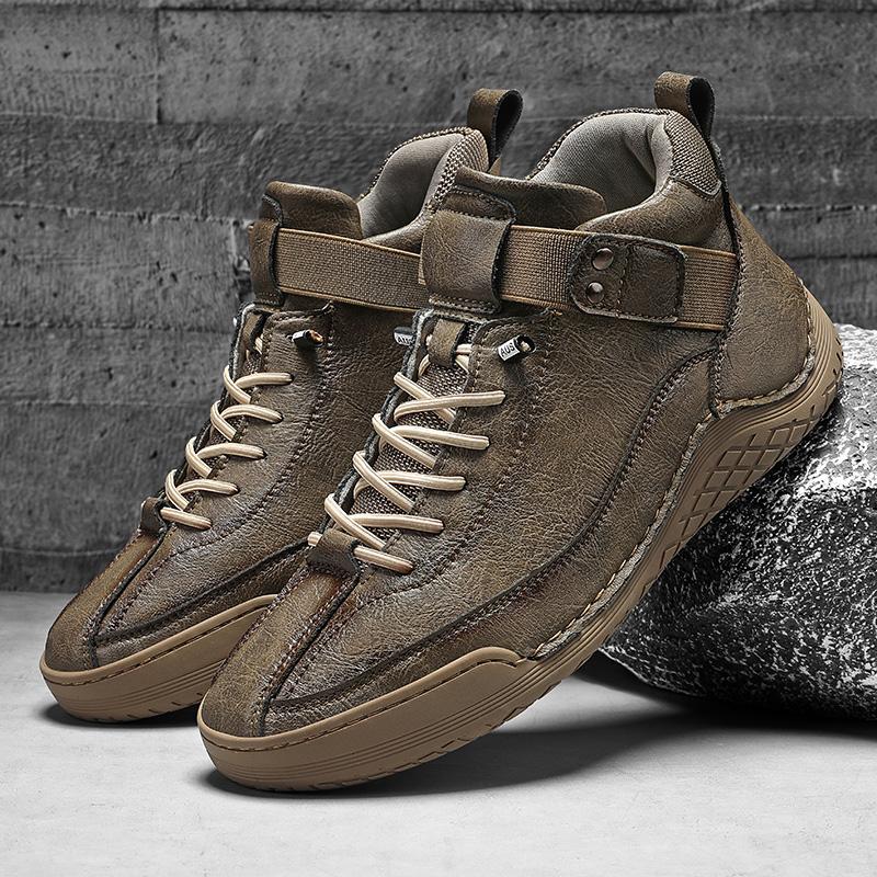 Мужские кожаные удобные мягкие носки с рисунком ручной работы — фото 8