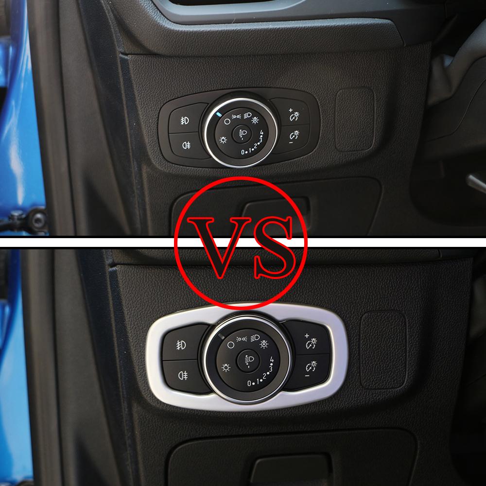 Car Head Light Switch Button Panel Frame for Ford Focus 4 MK4 2019 - 2026 ABS Head Lamp Sticker Cover Trim Accessories
