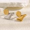 MamacitaSlay 316L Stainless Steel Mixed Color Circular Triangular Ring Waterproof 18K Gold Plated Jewelry Women's Unique Ring