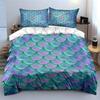Mermaid Scale Bedding Set Bedding Duvet Cover Set Duvet Cover Pillowcases (1 * Duvet Cover 2 * Pillowcases, Without Duvet Insert)