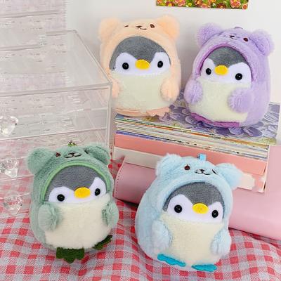 The New Cute Plush Toy Bear Transforms Into a Penguin Backpack Doll Plush Pendant Grab Machine Doll