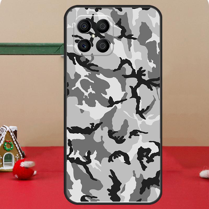 Army Camo Camouflage Case For Honor Magic 8 5 6 7 Lite Honor 400 Pro 200 70 90 X8c X8b X9a X9b X9c X9d Win Cover