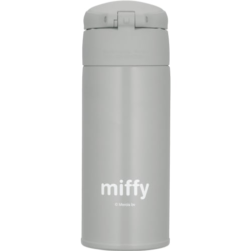 Thermos Stainless Steel Water Bottle for Formula Preparation, 350ml, Miffy Design, Gray, JPA-350B GY