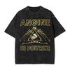Angine De Poitrine Washed T Shirt Streetwear Hip Hop Novelty T-Shirt Quebec Duo Tees for Men Women Short Sleeve Street Printed