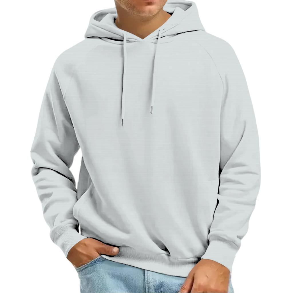 Men's Fashion Raglan Long Sleeve Hooded Sweatshirt