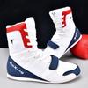 Sports Boxing Shoes High-top Two-color Optional Wear-resistant and Non-slip Comprehensive Training Shoes Ultra-light Boxing Shoes