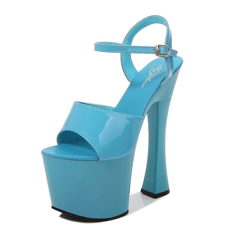 Fashion 2025 new nightclub super high heels sandals female work shoes catwalk pole dancing shoes waterproof platform