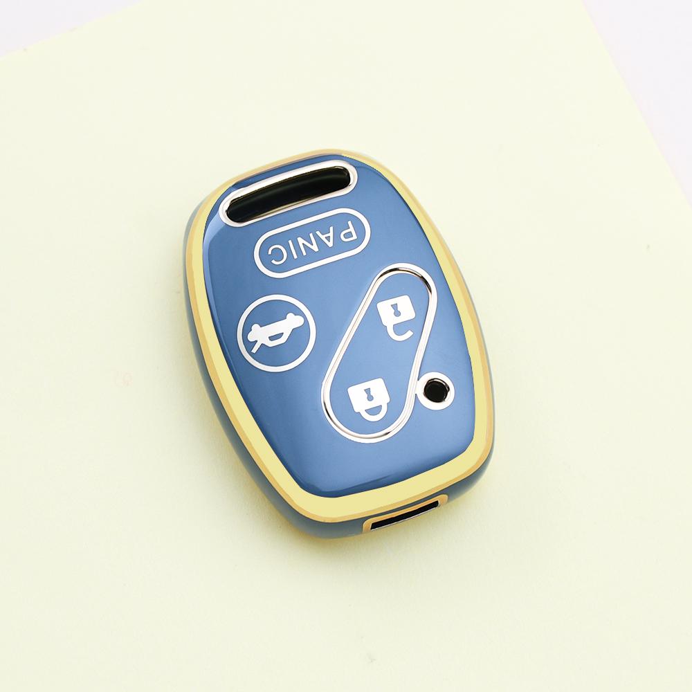 

Автомобильный брелок-ракушка для Honda Freed Pilot StepWGN Insight Fit CIVIC Pilot Accord CR-V Freed JAZZ 2/3/4 кнопки ТПУ Чехол-накладка для автомобильного ключа 4 button key cover серый