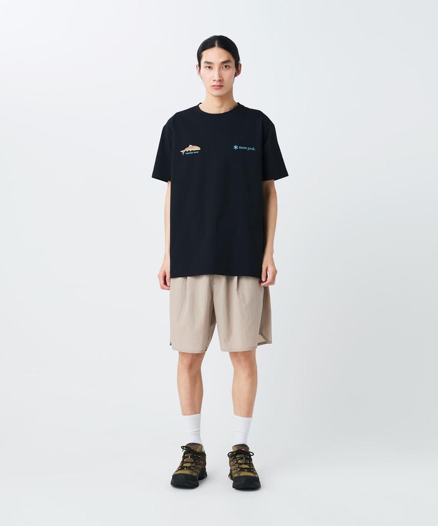 Northland Trout Dry Short Size M [Snow Peak] T-Shirt TS-26SU008 T-shirt, Sleeve, Men's/Women's, BLACK,