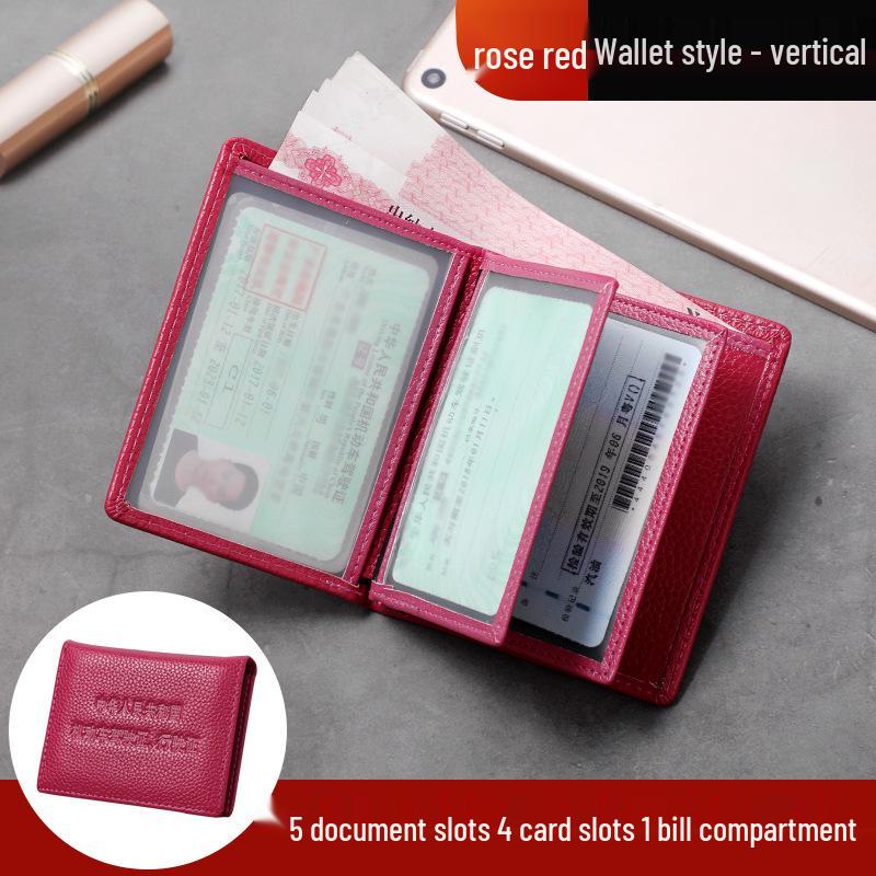 Portofel autentic din piele: Portofel pentru Permis de Conducere, Card Bancar și Card de Autobuz