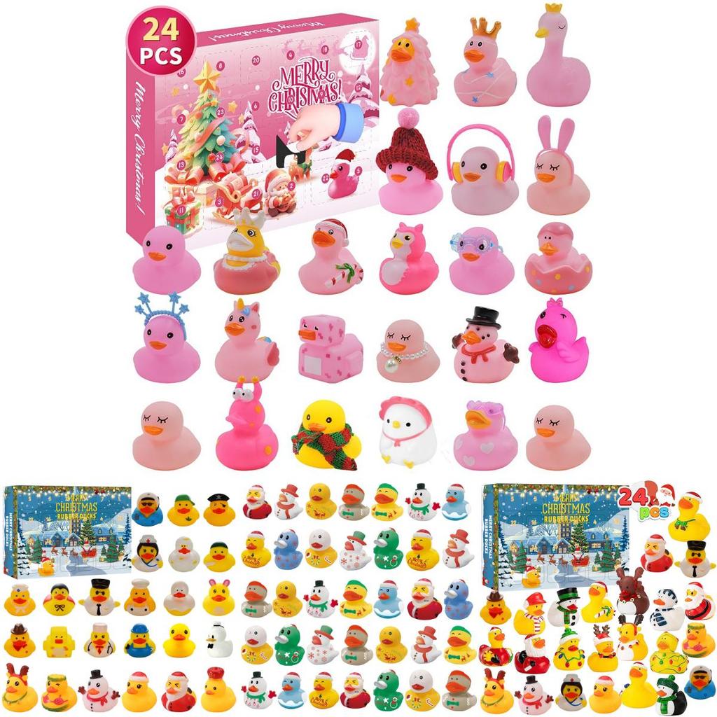 Delightful Festive Rubber Duck Blind Box For Kids Stress Relief Fun Advent Calendar Gift