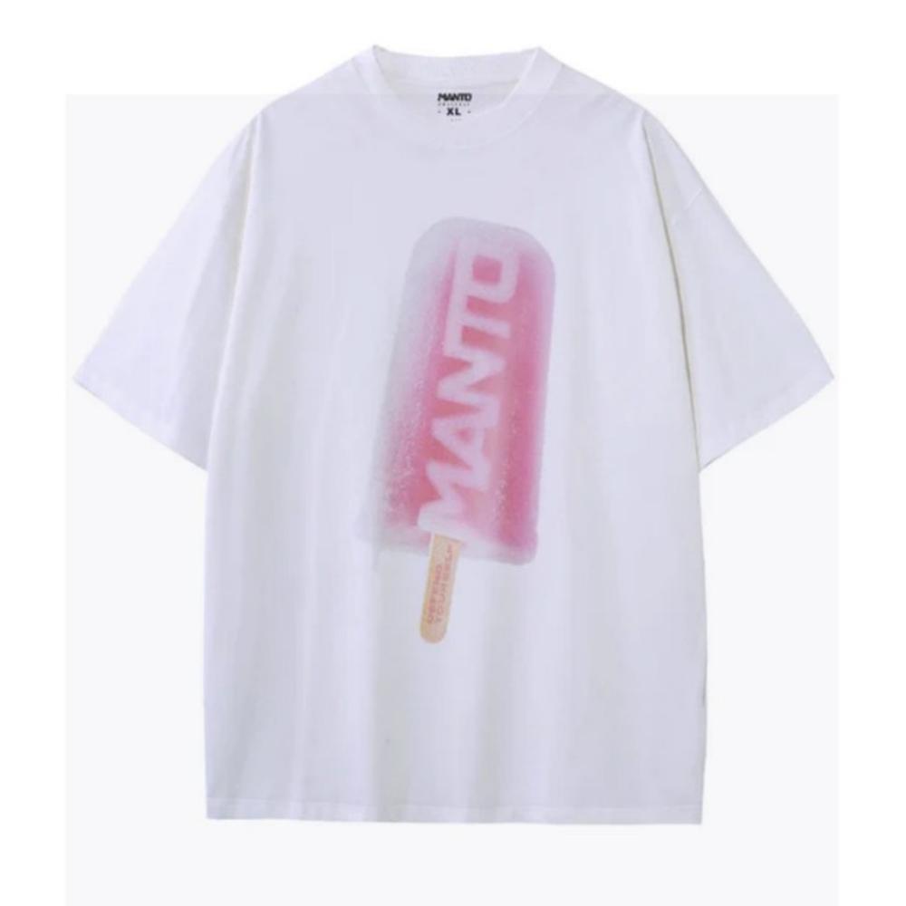 Neues High-End Herren Baumwoll Box-T-Shirt Bedruckt Locker und Hübsch Nische Sommer Kurzarm Top