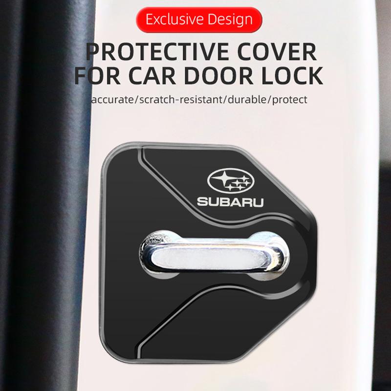 4pcs Car Styling Door Lock Protective Cover For SUBARU WRX STI Forester Impreza Legacy Outback BRZ XV Ascent Car Accessories PP111