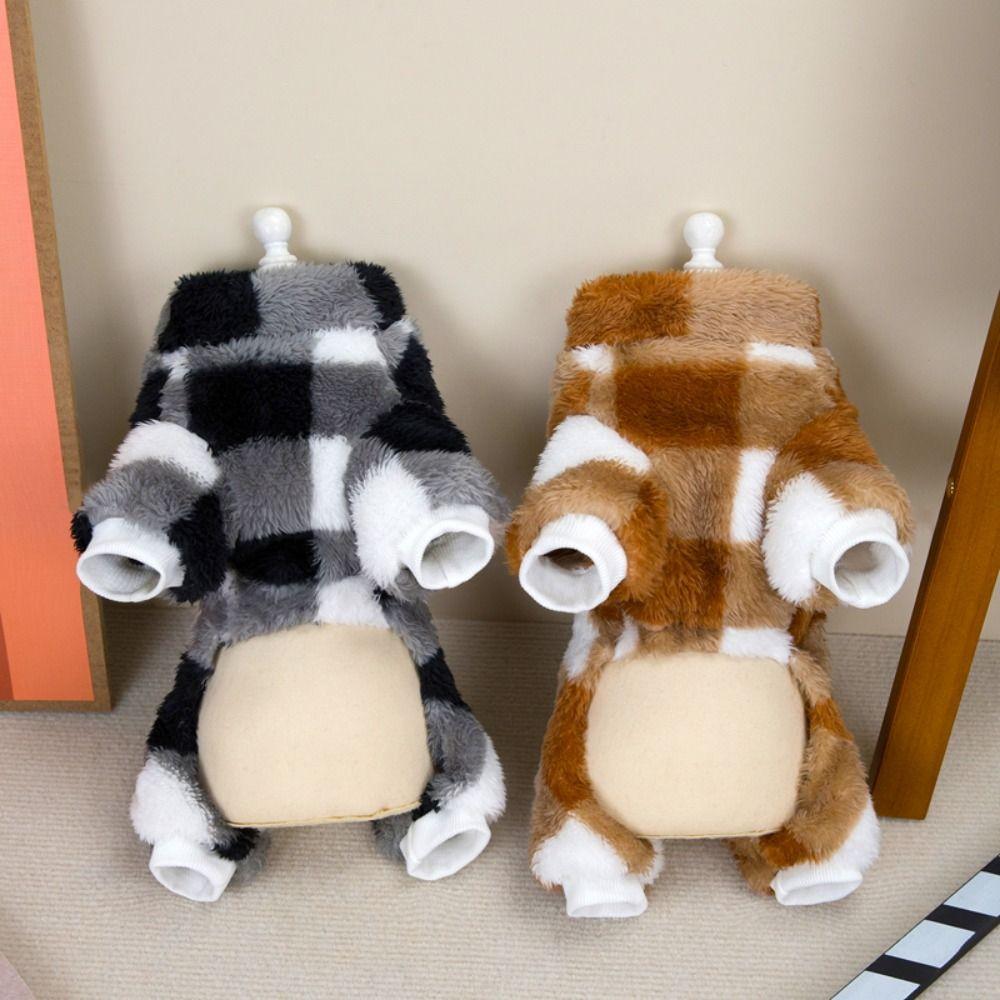 Double-faced Pile Puppy Jumpsuit Warm Pet Jacket Coat New Dog Clothes  Winter