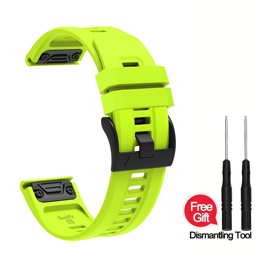 Silicone Watch Strap 26mm 22mm For QuickFit Garmin Band Fenix 8 7X 7 7S 6X 6 Pro 5 5X Epix 2 Forerunner 965 955 945 Instinct 2