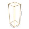 5PCS Rectangular Gold Flower Stand, 31.5inch Tall Geometric Centerpieces Vase for Table, Floor Metal Vase for Home Event Props