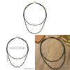 Double Layer Necklace With Black Agate Beads For Men And Women